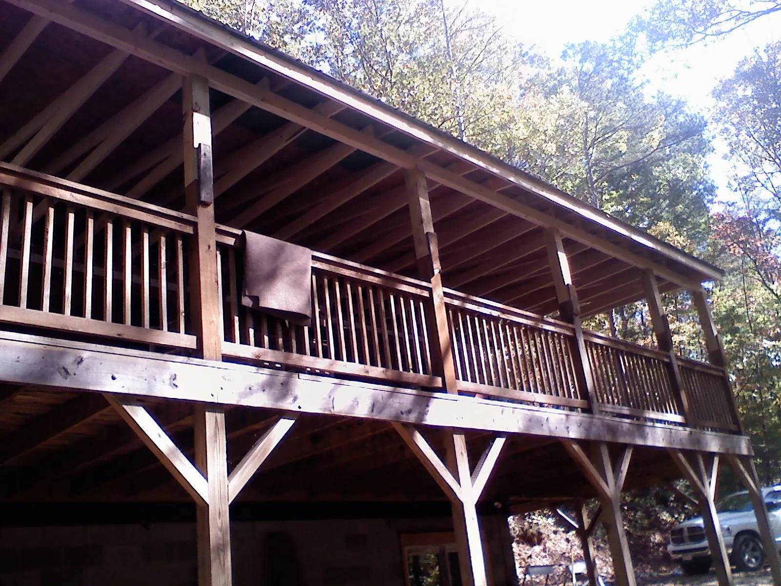 Timber framing under a new elevated porch and deck — Roof Leak Repair in Hacienda Heights by Roofing Brothers